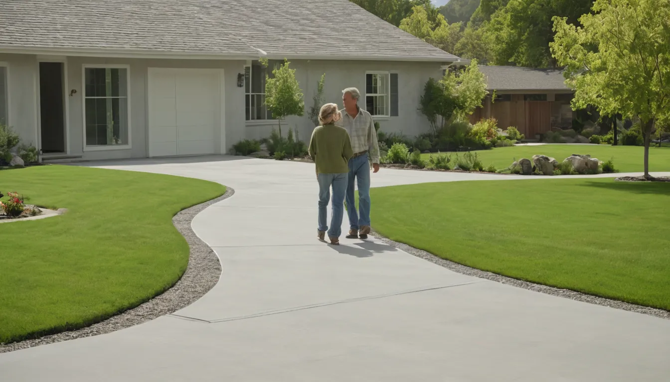 A new concrete driveway beside a home in Romeo
